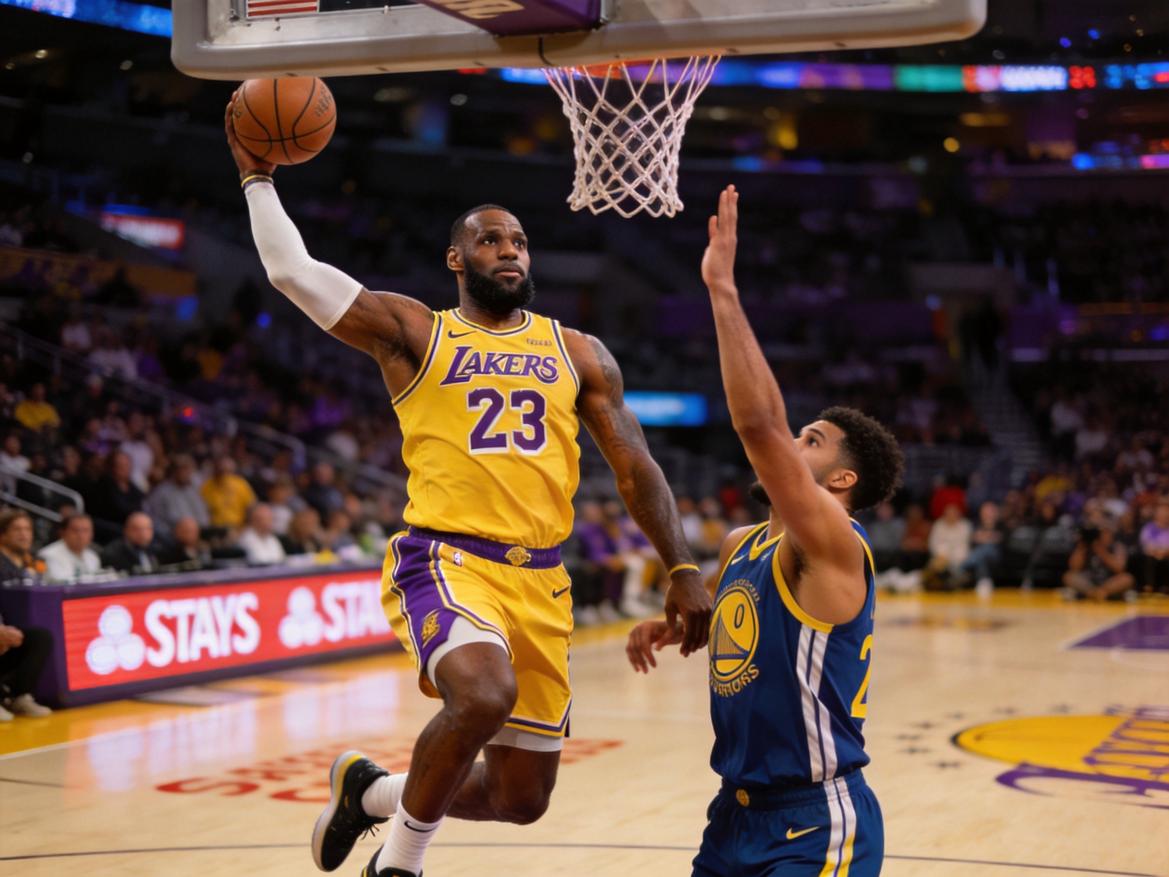 NBA湖人勇士比赛战报